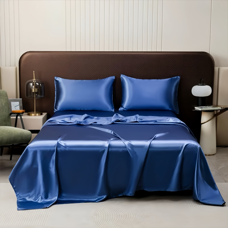 Set tempat tidur satin