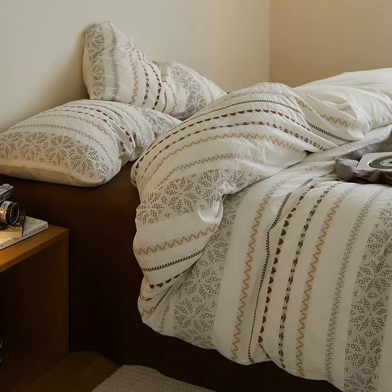 Set Tempat Tidur Cetak Microfiber Poliester 100% Ultra Lembut