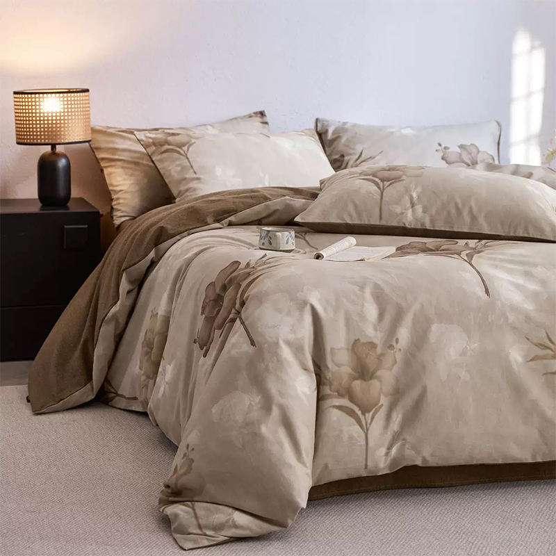 Set Tempat Tidur Cetak Microfiber Poliester 100% Ultra Lembut