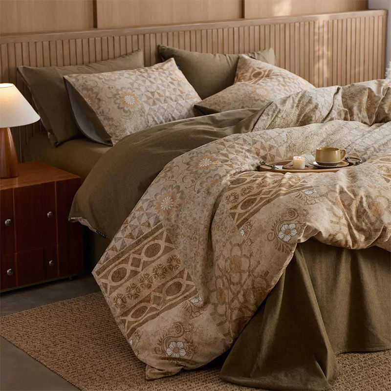 Set Tempat Tidur Cetak Microfiber Poliester 100% Ultra Lembut