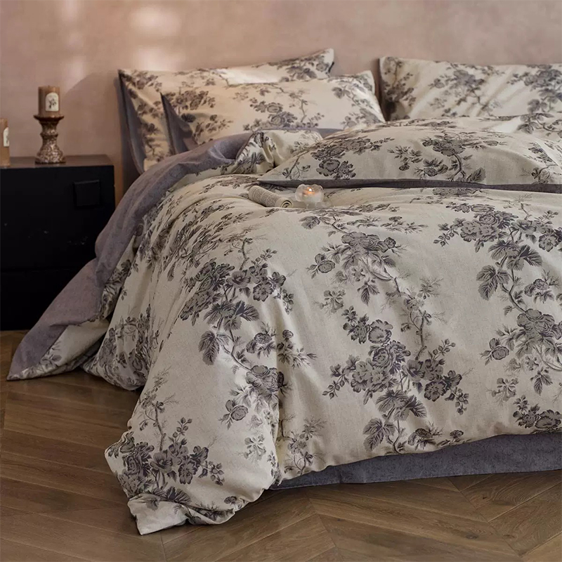 Set Tempat Tidur Cetak Microfiber Poliester 100% Ultra Lembut