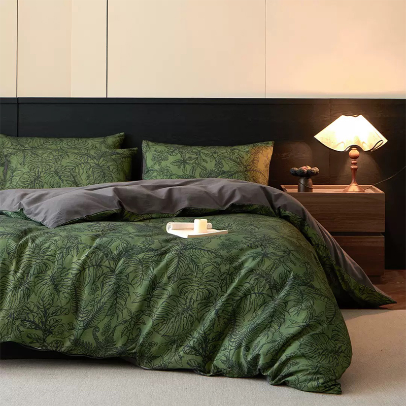 Set Tempat Tidur Cetak Microfiber Poliester 100% Ultra Lembut