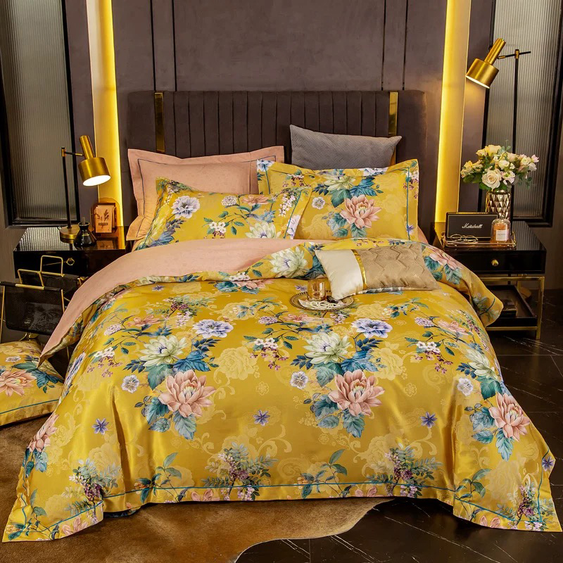 Set Tempat Tidur Cetak Microfiber Poliester 100% Ultra Lembut